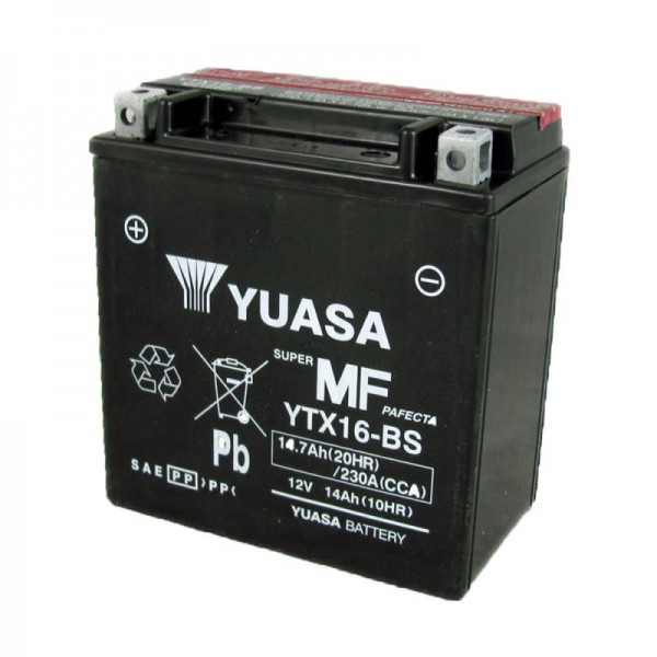 Μπαταρία YUASA YTX16-BS (YTX16-4, GTX16-BS, FTH16-BS, CYTX16-BS, PTX16-BS, CTX16-BS, XTAX16-BS, BTX16-BS, 16-BS) AGM 